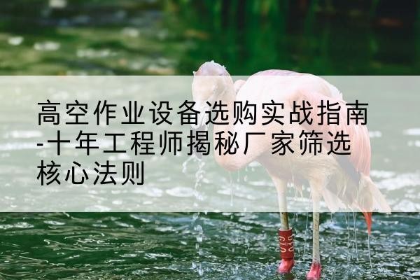 通渭剪叉式升降机厂家-高空作业设备选购实战指南-十年工程师揭秘厂家筛选核心法则