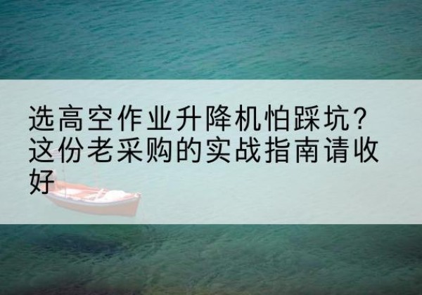 通渭高空作业升降机厂家推荐-选高空作业升降机怕踩坑？这份老采购的实战指南请收好